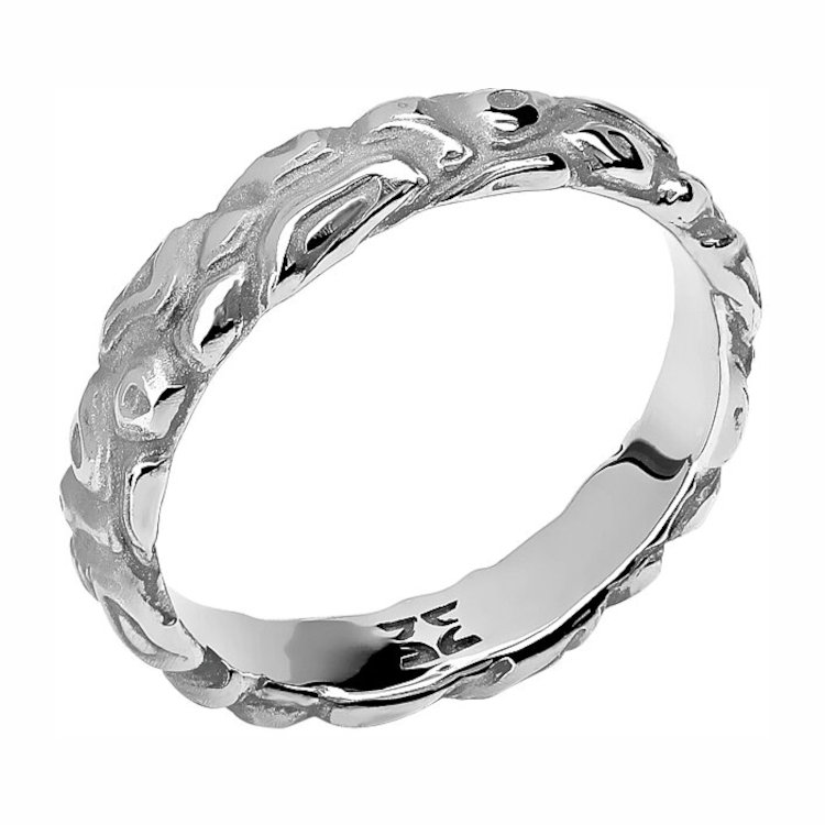 Обручальное кольцо из серебра 925 пробы без вставок 01О0503433
