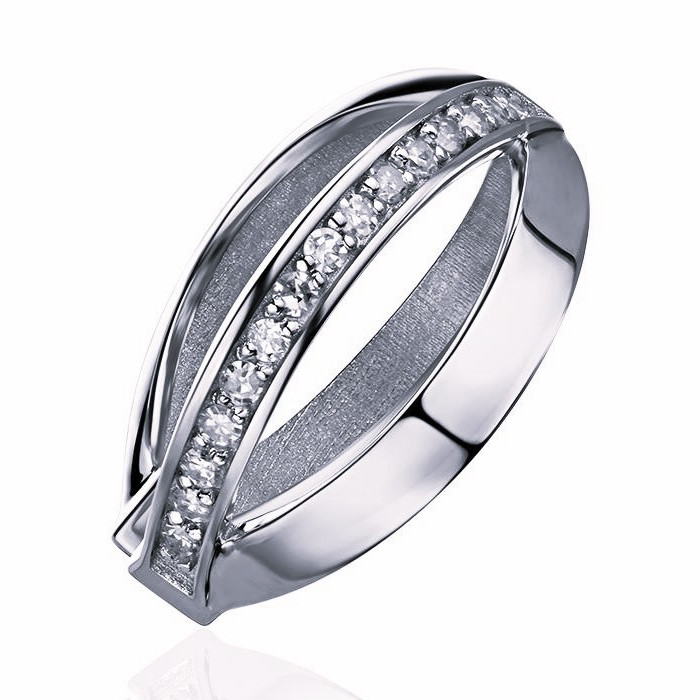 Серьга Одиночная из платины 585 пробы с бриллиантами 01С6916923-17-585