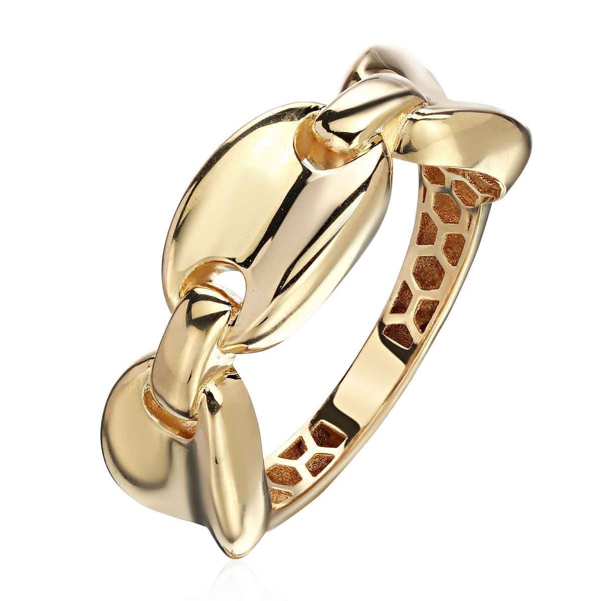 Кольцо из желтого золота 585 пробы без вставок 01К0315617