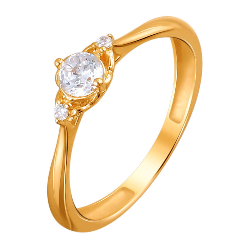 Кольцо из красного золота 585 пробы с фианитами 01К1112009 Кольцо из красного золота 585 пробы с фианитами 01К1112009