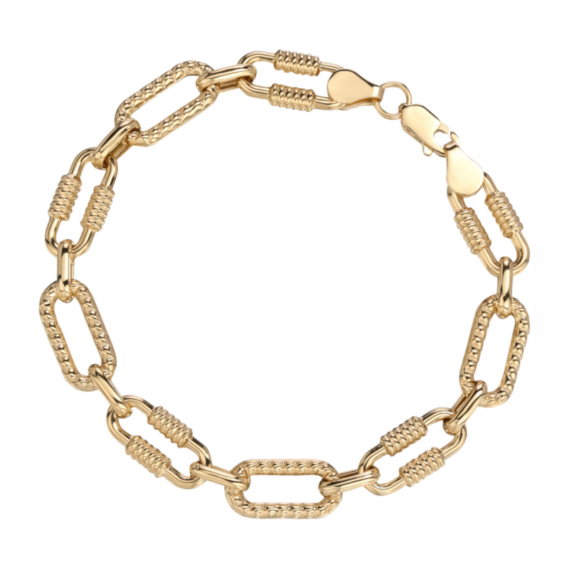 Браслет из желтого золота 585 пробы без вставок 01Б033426