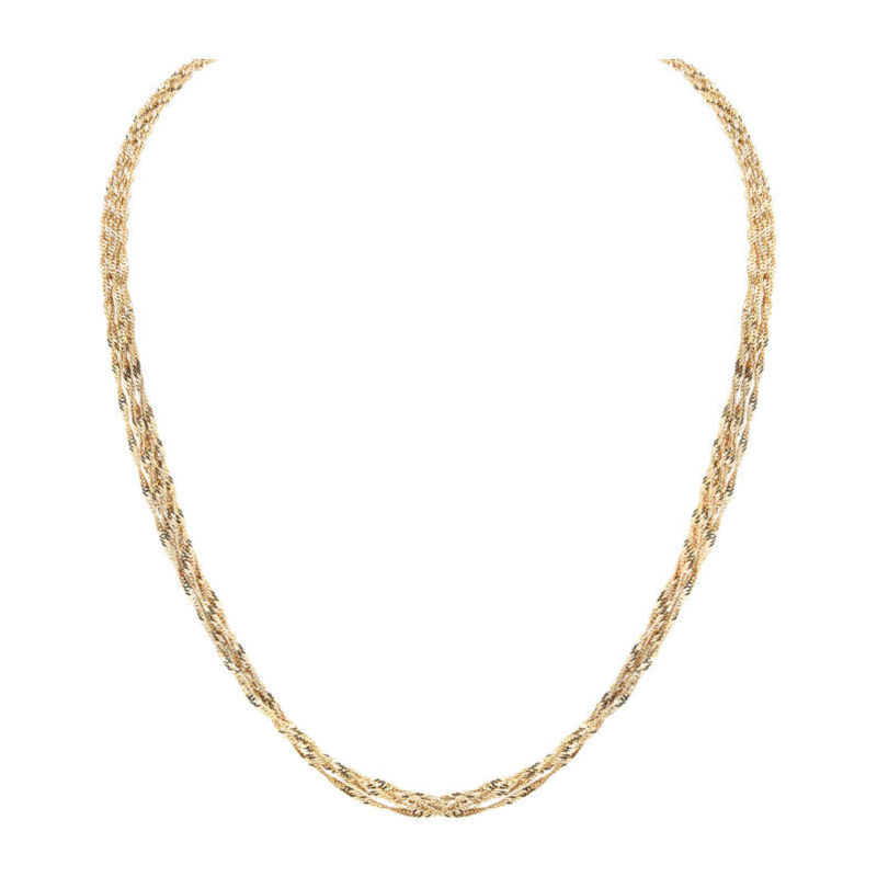 Колье из желтого золота 585 пробы без вставок 01Л731134