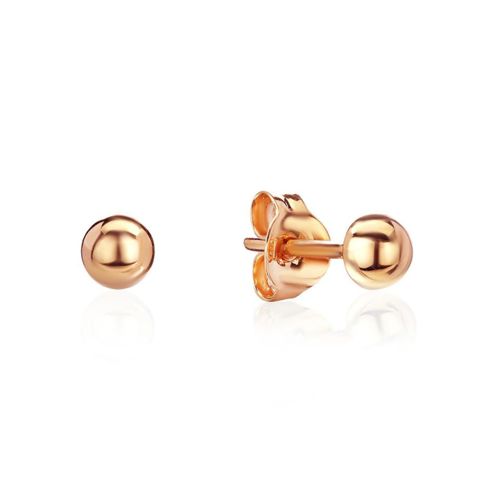 Серьги из красного золота 375 пробы без вставок 01С0113740S