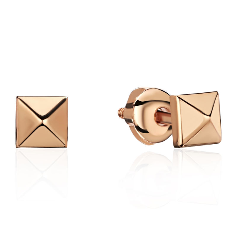 Серьги из красного золота 375 пробы без вставок 01С0114301S
