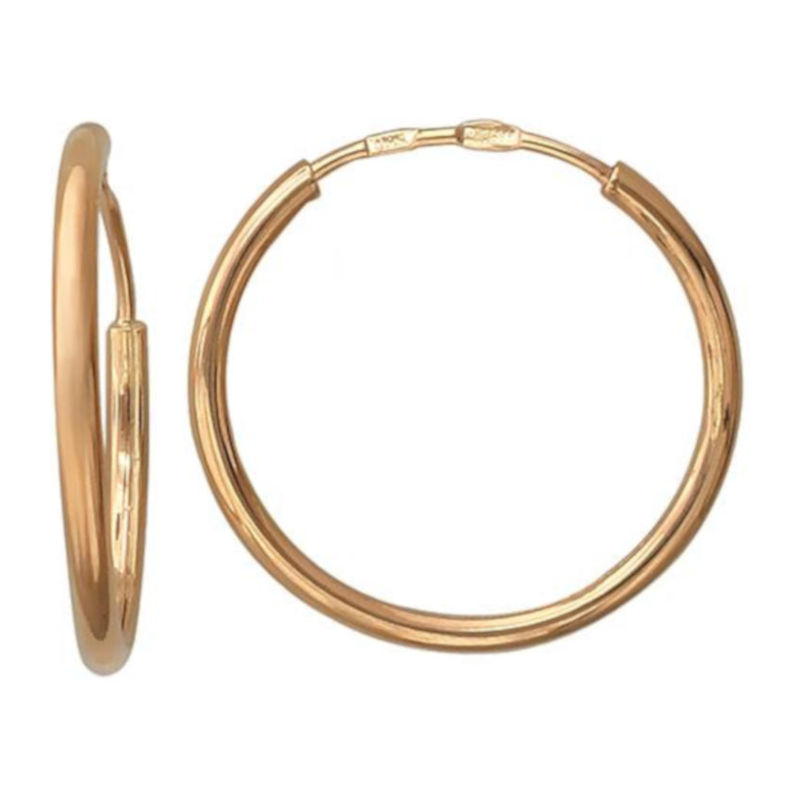 Серьги из красного золота 585 пробы без вставок 01С010399