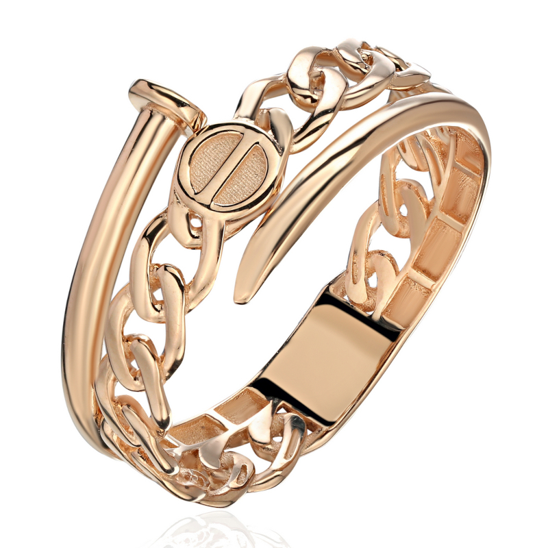 Кольцо из красного золота 585 пробы без вставок 01К0115137