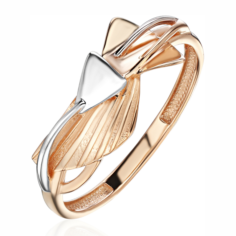 Кольцо из красного золота 585 пробы без вставок 01К0116093Р