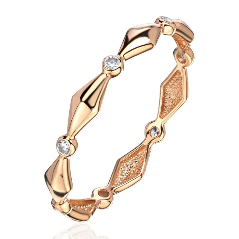 Кольцо из красного золота 375 пробы с фианитами 01К1114829S