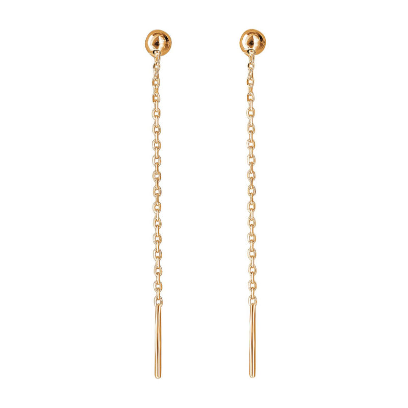 Серьги из красного золота 375 пробы без вставок 01С0113253S