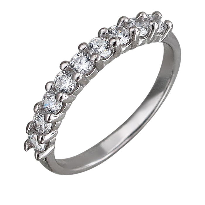 Кольцо из серебра 925 пробы с фианитами 01К155188