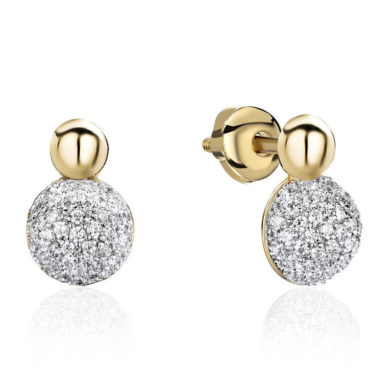 Серьги из белого золота 585 пробы с бриллиантами 01С6214906-17