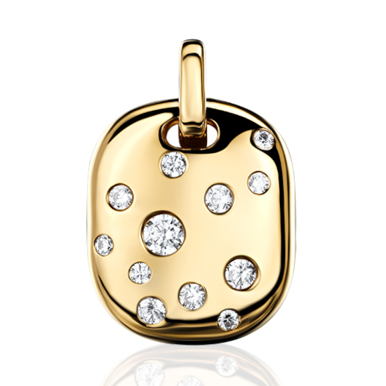 Подвеска из желтого золота 585 пробы с фианитами 01П1316760