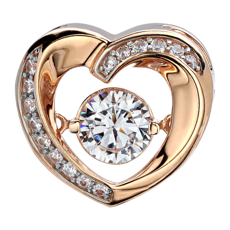 Подвеска из красного золота 585 пробы с фианитами 01П113850Р