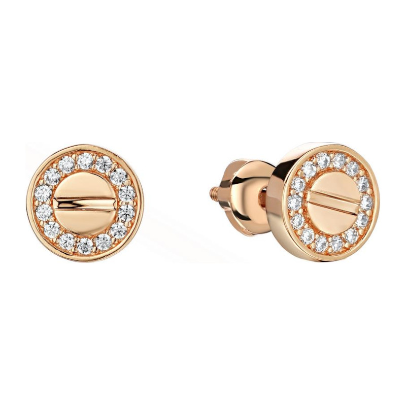 Серьги из красного золота 375 пробы с фианитами 01С1114618S
