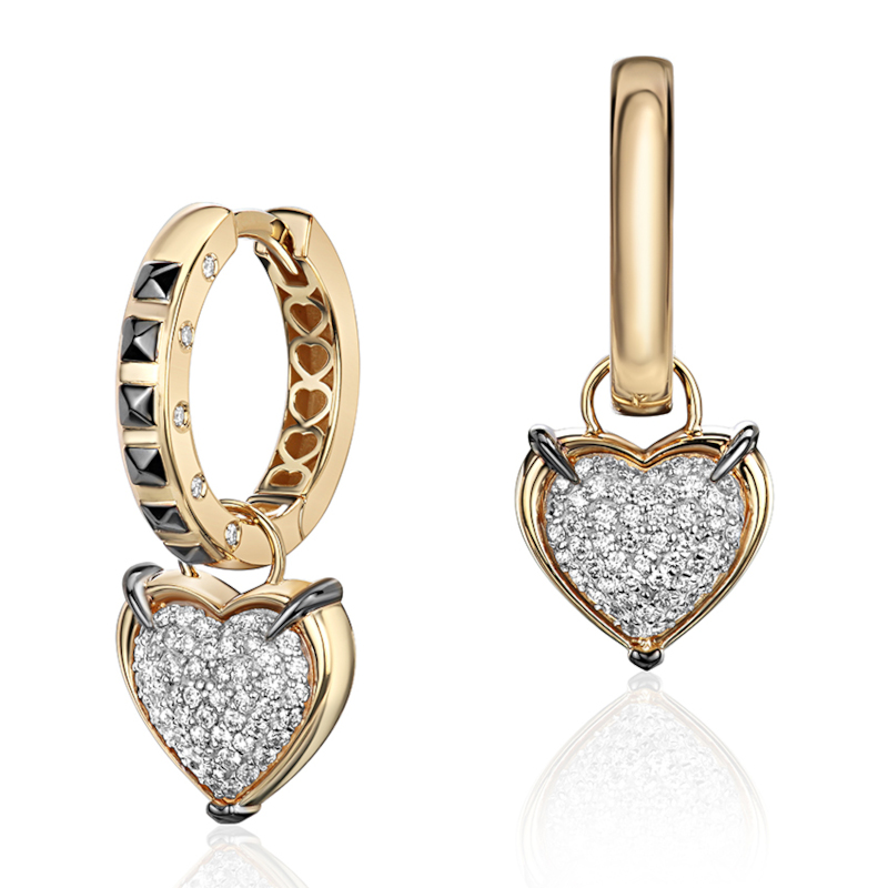 Серьги из жёлтого золота 585 пробы с бриллиантами 01С6315694