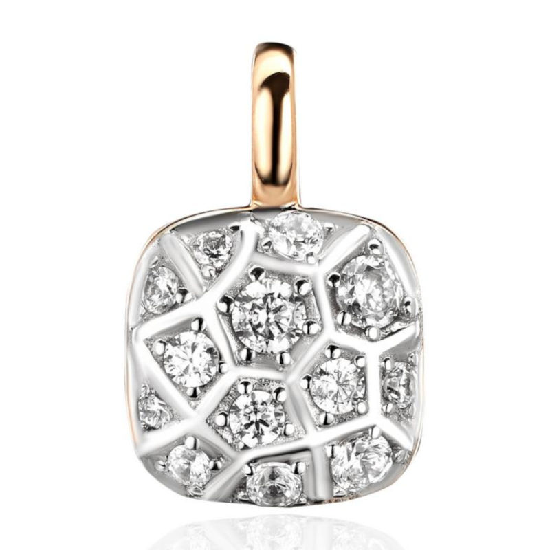 Подвеска из красного золота 375 пробы с фианитами 01П1115079S