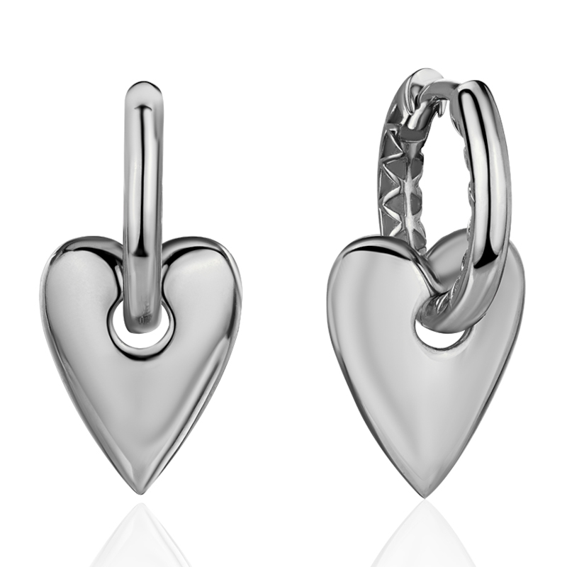 Серьги из белого золота 585 пробы без вставок 01С0217133