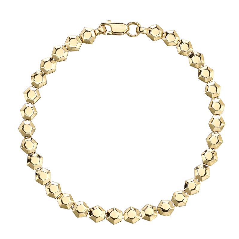 Браслет из желтого золота 585 пробы без вставок 01Б033477