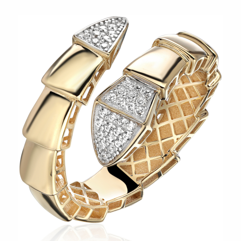 Кольцо из желтого золота 585 пробы с фианитами 01К1315039Р Кольцо из желтого золота 585 пробы с фианитами 01К1315039Р