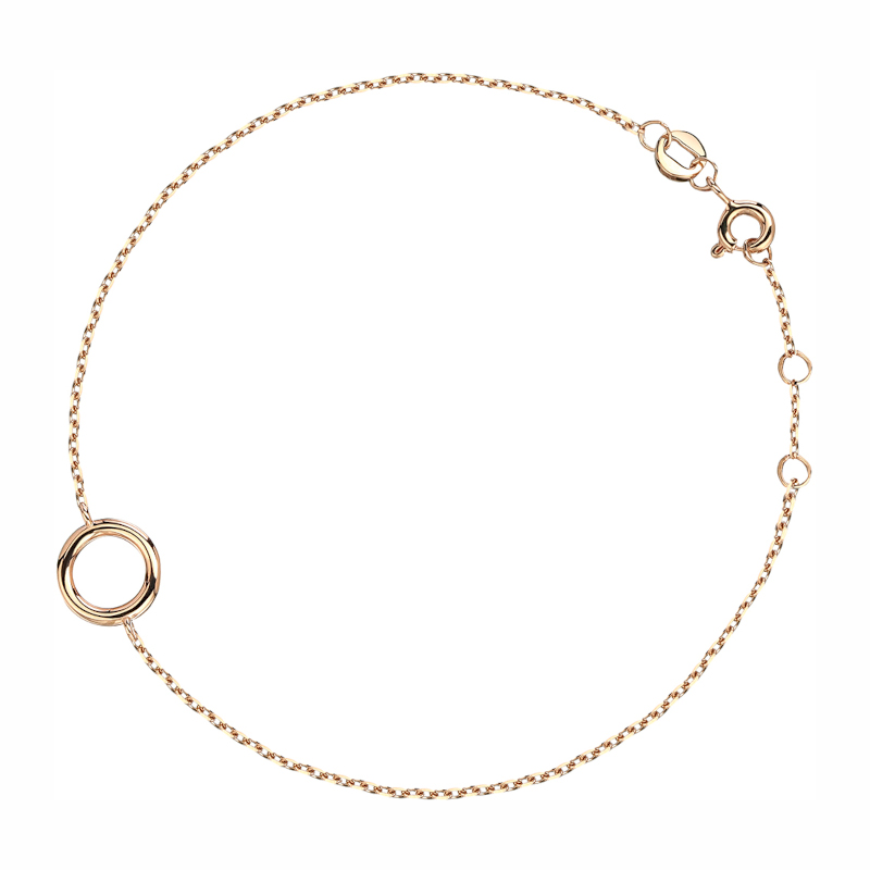 Браслет из красного золота 585 пробы без вставок 01Б013175