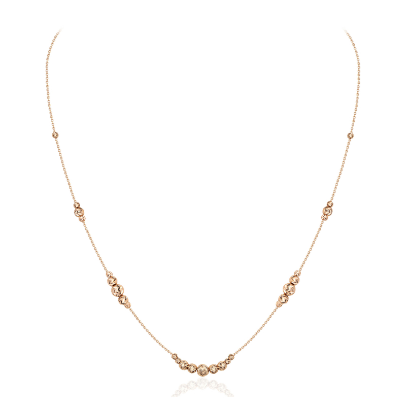 Колье из красного золота 585 пробы без вставок 01Л712586