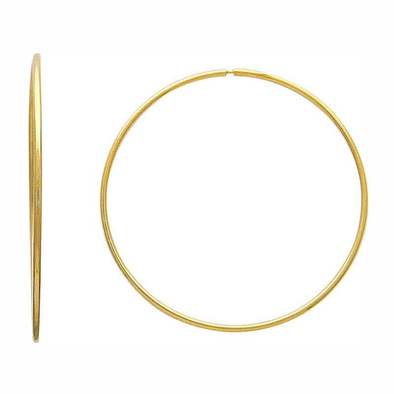 Серьги из желтого золота 585 пробы без вставок 01С030521