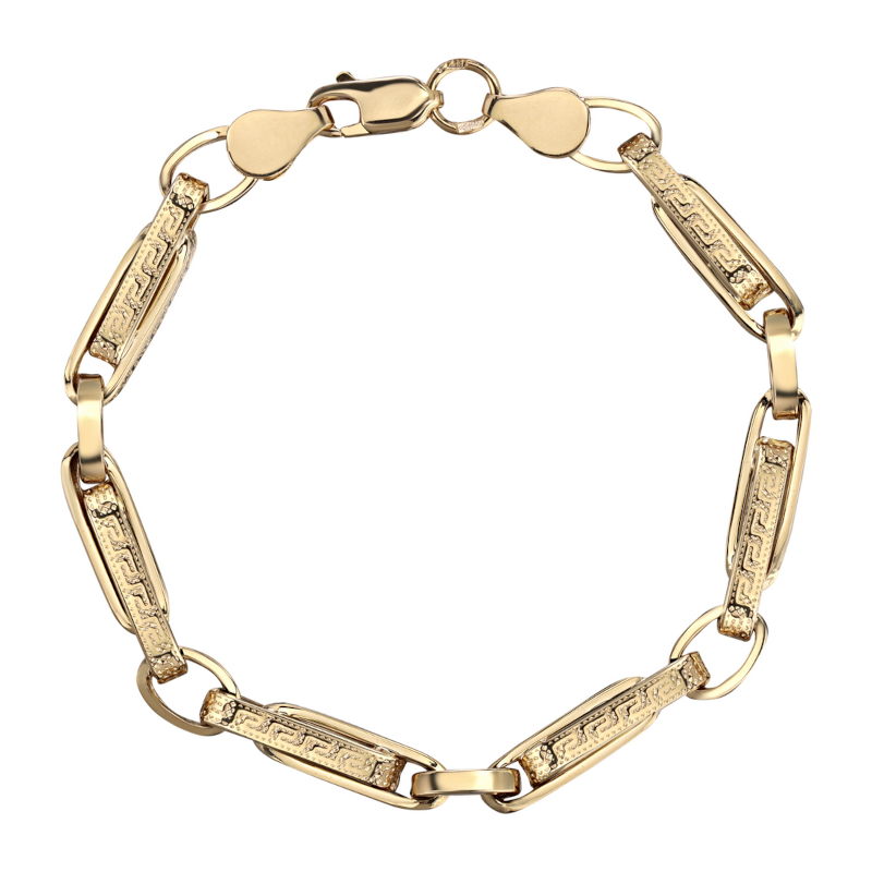 Браслет из желтого золота 585 пробы без вставок 01Б033564