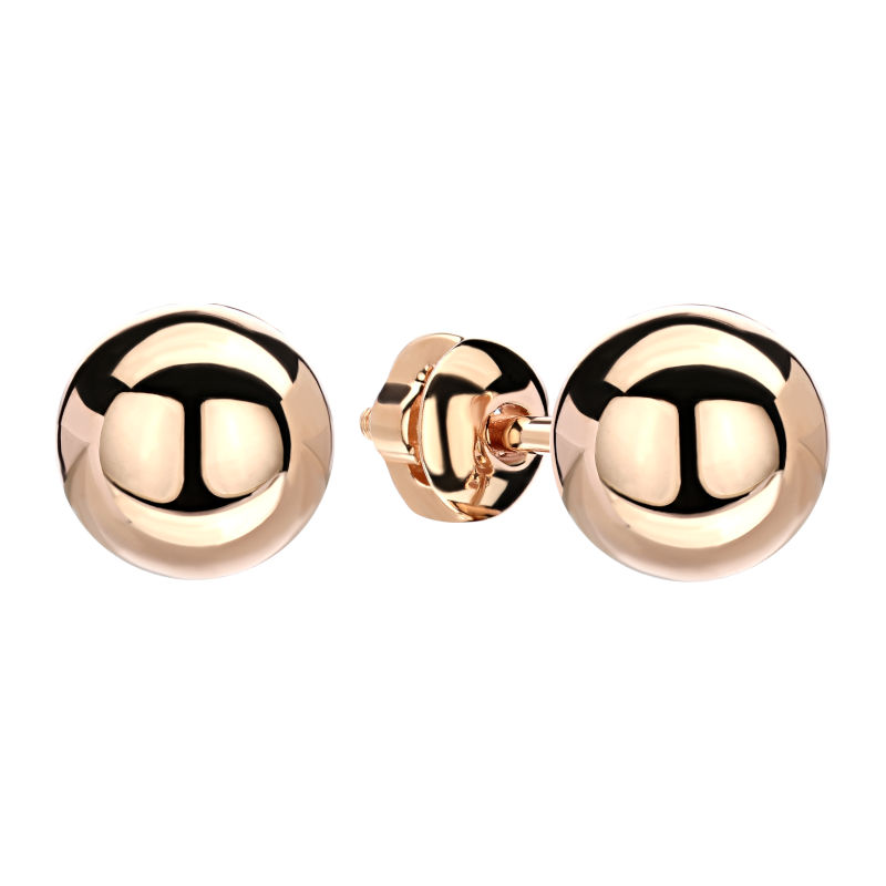 Серьги из красного золота 585 пробы без вставок 01С0113742