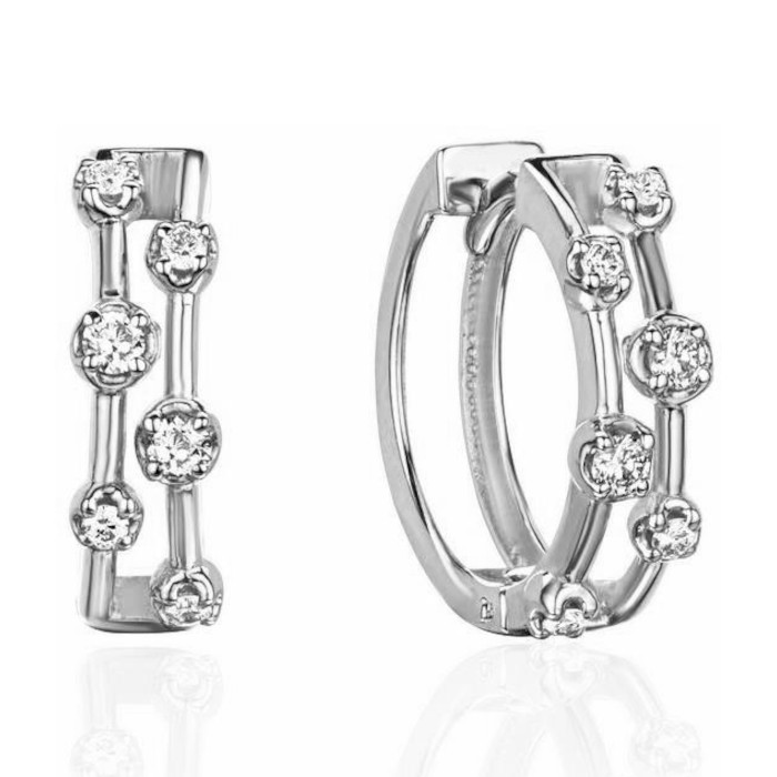 Серьги из платины 585 пробы с бриллиантами 01С6916829-585