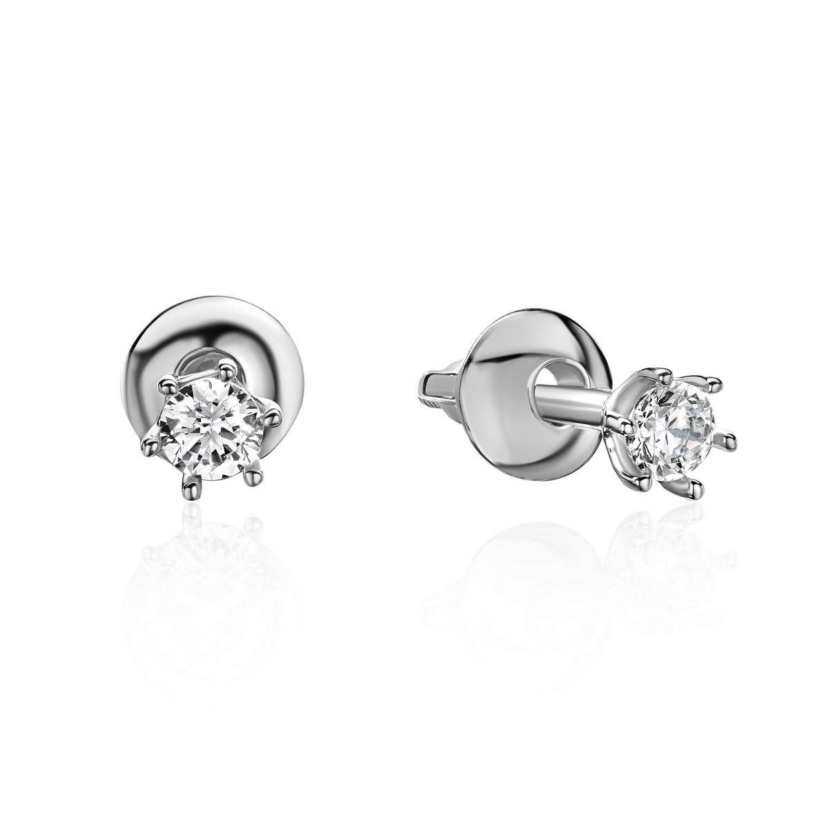 Серьги из белого золота 585 пробы с фианитами 01С1213935 Серьги из белого золота 585 пробы с фианитами 01С1213935