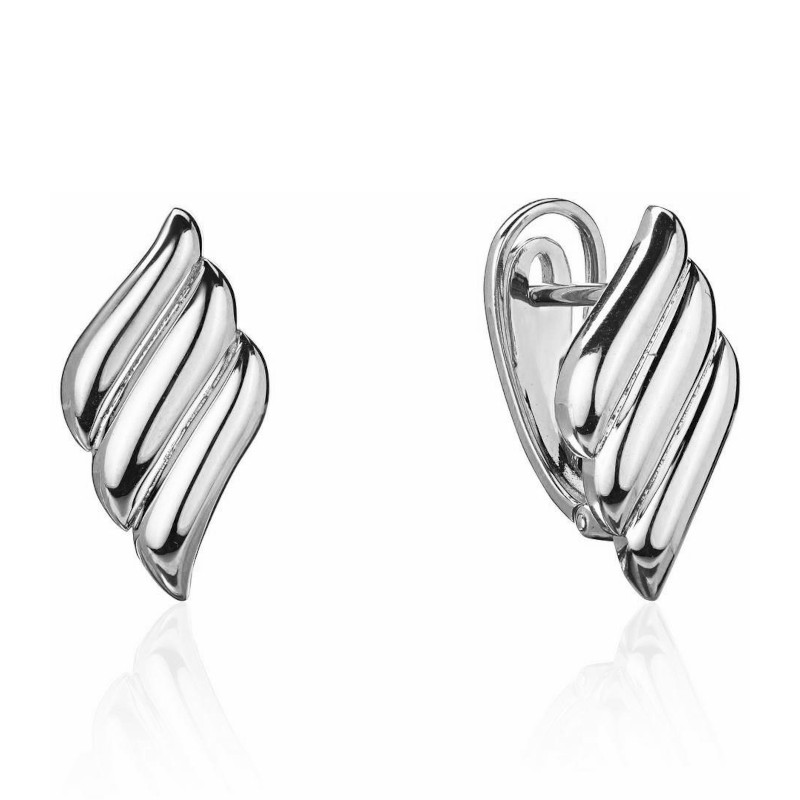 Серьги из платины 585 пробы без вставок 01С0916700-585