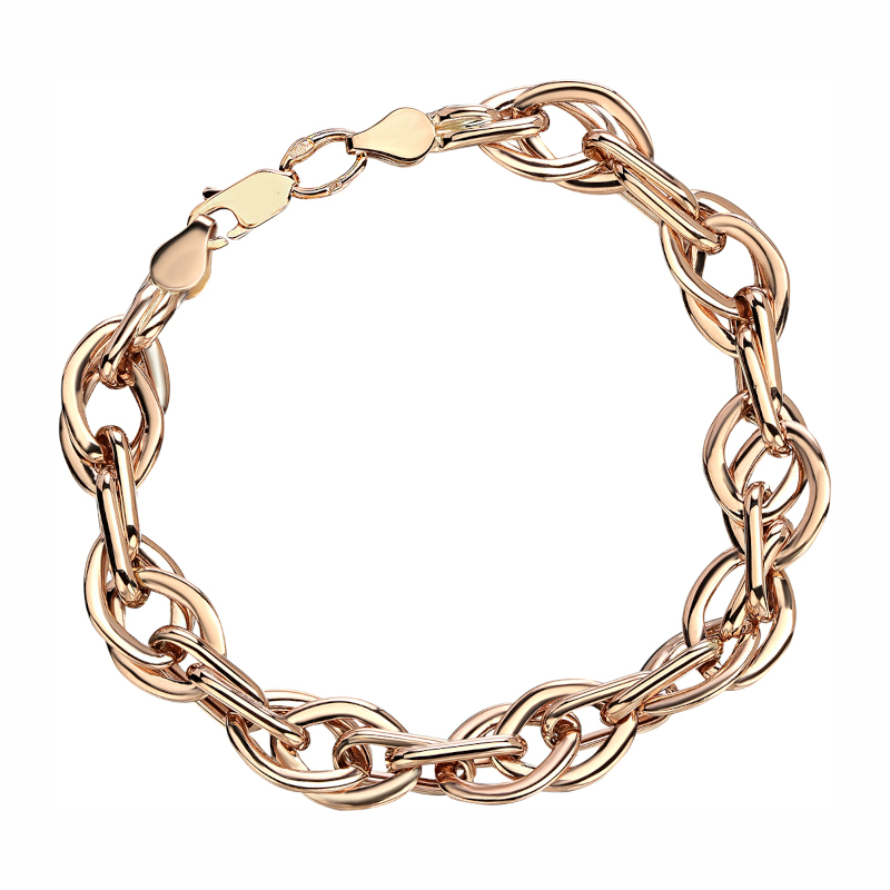 Браслет из красного золота 585 пробы без вставок 01Б013154