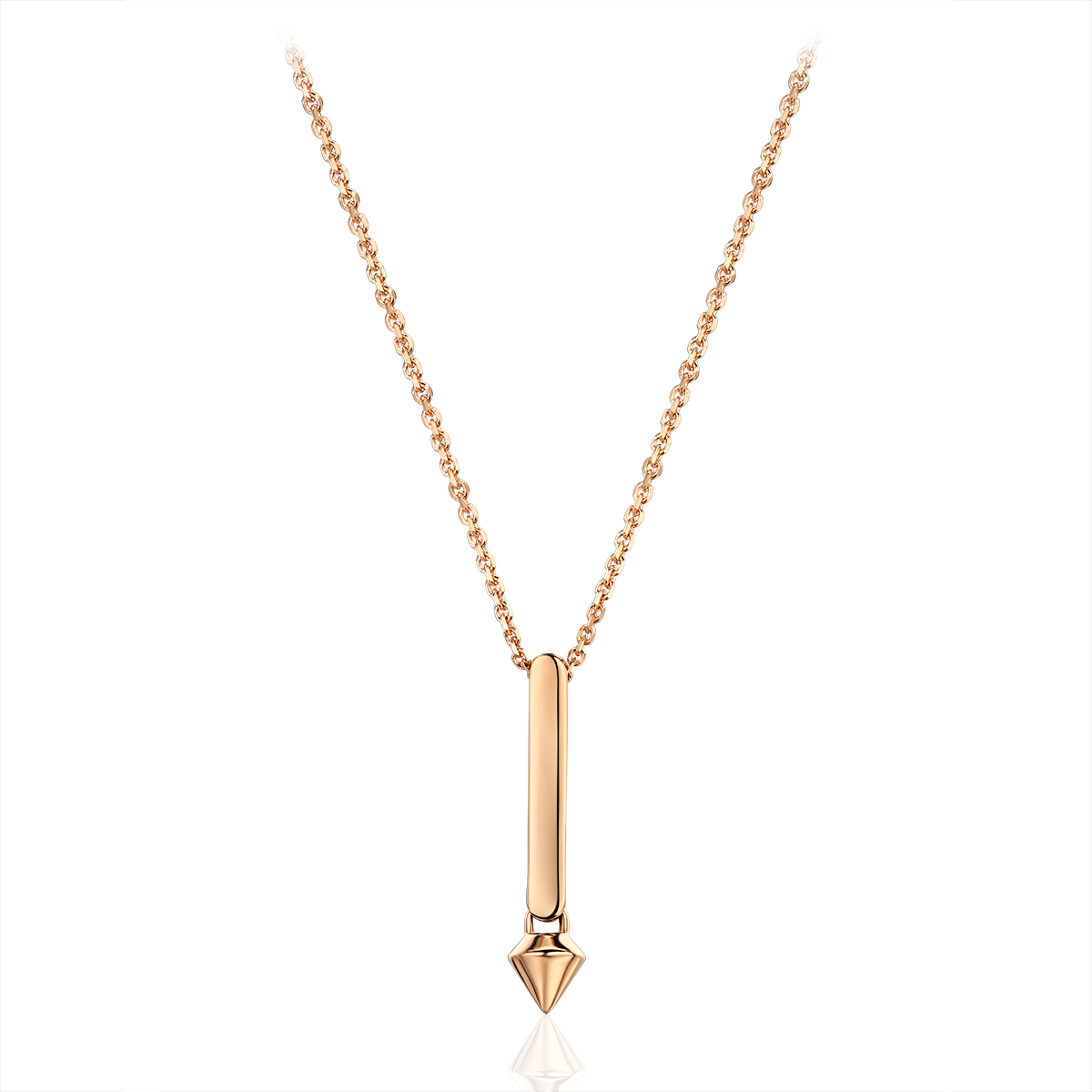 Колье из красного золота 585 пробы без вставок 01Л012441