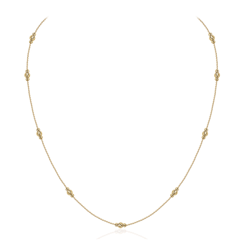 Колье из желтого золота 585 пробы без вставок 01Л732584