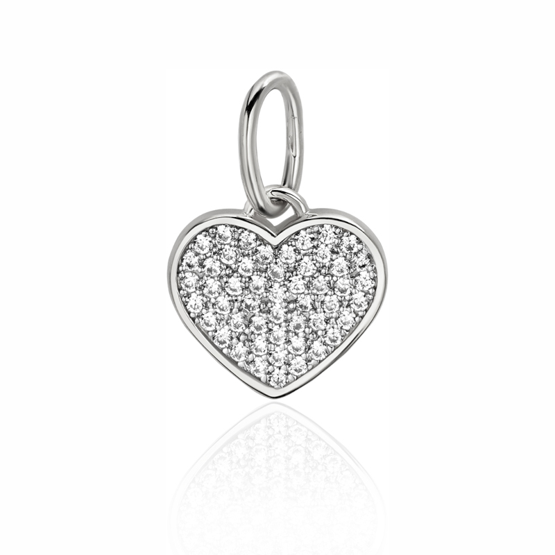 Подвеска из белого золота 585 пробы с фианитами 01П123926