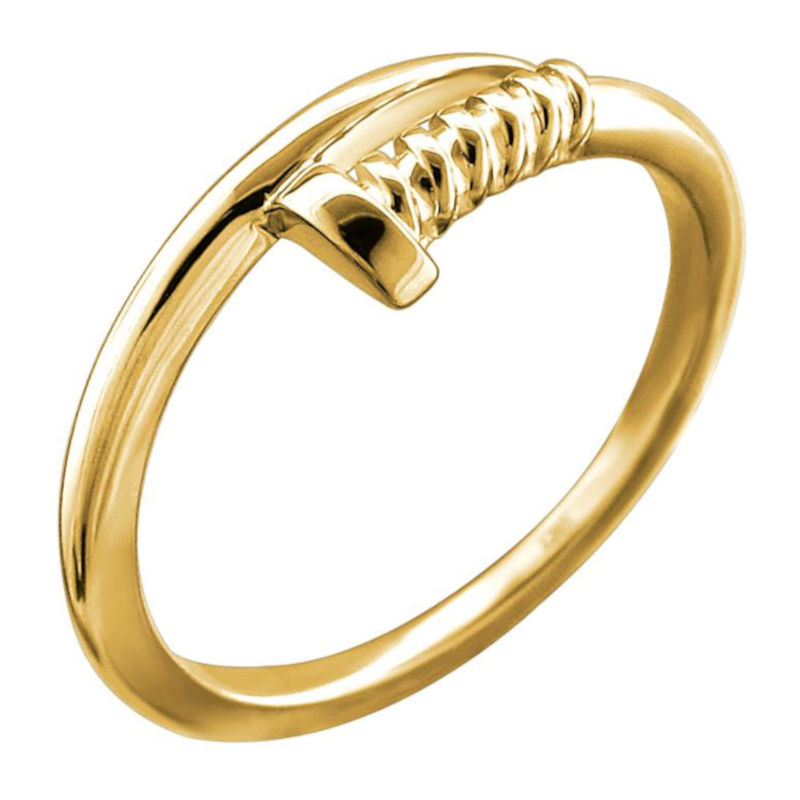 Кольцо из желтого золота 585 пробы без вставок 01К0313069