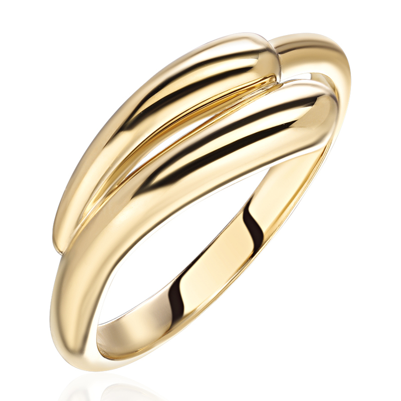 Кольцо из желтого золота 585 пробы без вставок 01К0316887