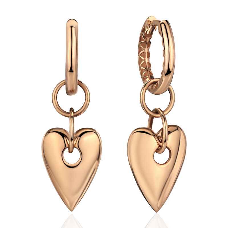 Серьги из красного золота 585 пробы без вставок 01С0117134