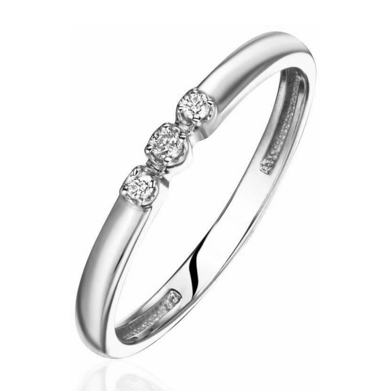 Кольцо из платины 585 пробы с фианитами 01К1916827-585