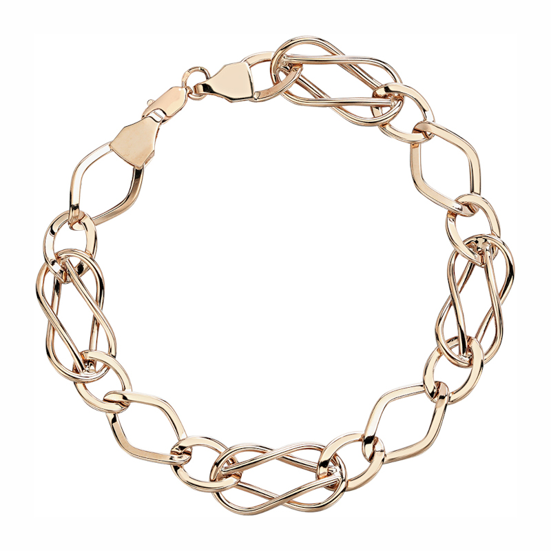 Браслет из красного золота 585 пробы без вставок 01Б013167