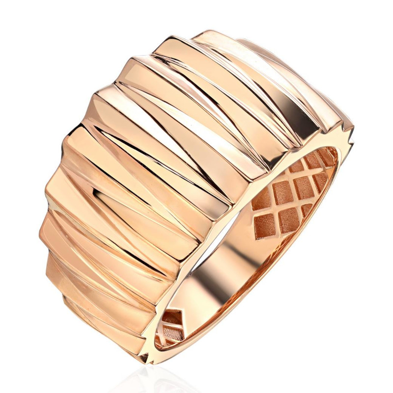 Кольцо из красного золота 375 пробы без вставок 01К0115143S