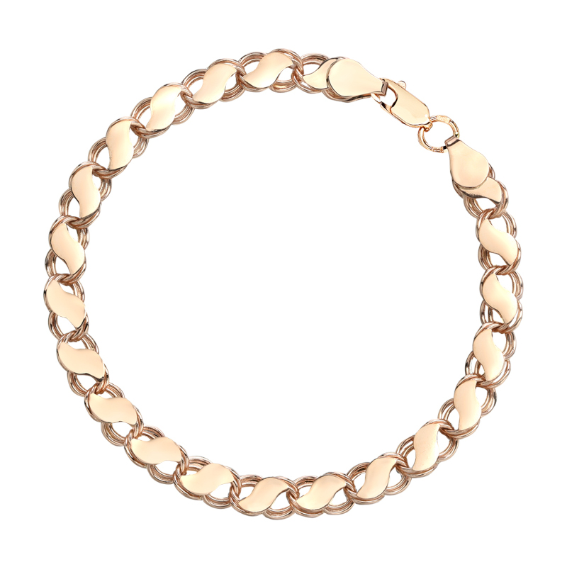 Браслет из красного золота 585 пробы без вставок 01Б013231