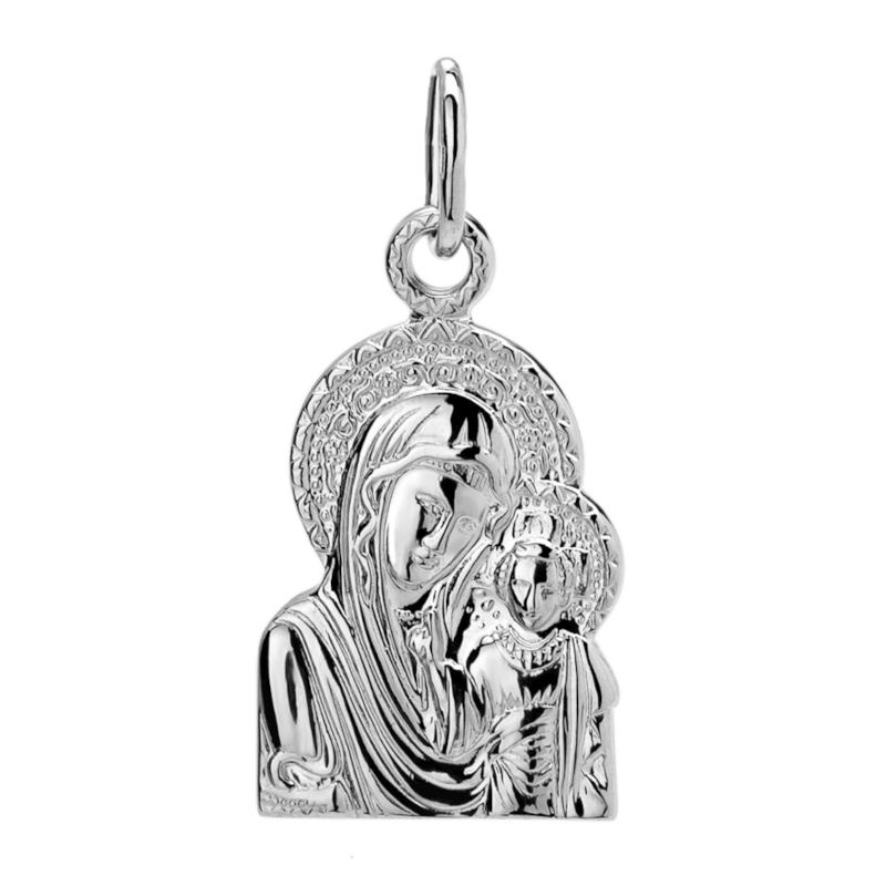 Подвеска из белого золота 585 пробы без вставок 01П020625