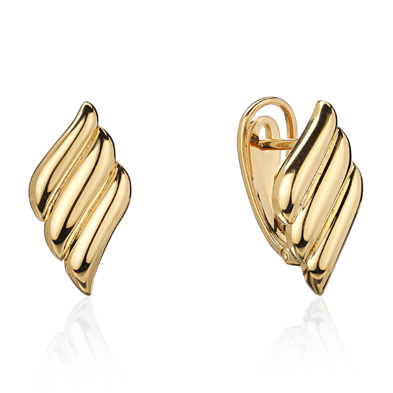 Серьги из желтого золота 585 пробы без вставок 01С0315600