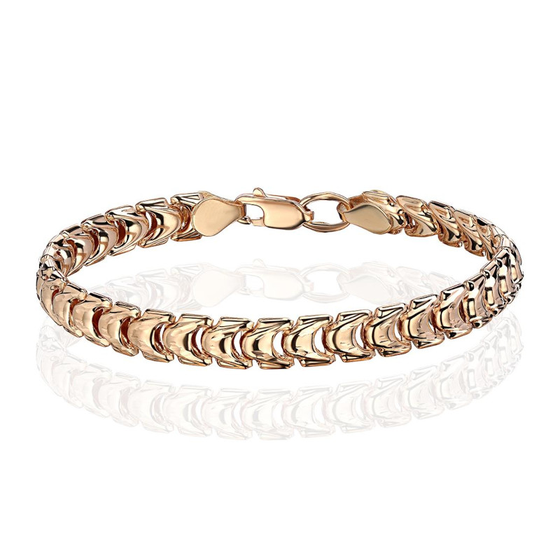 Браслет из красного золота 375 пробы без вставок 01Б710065S