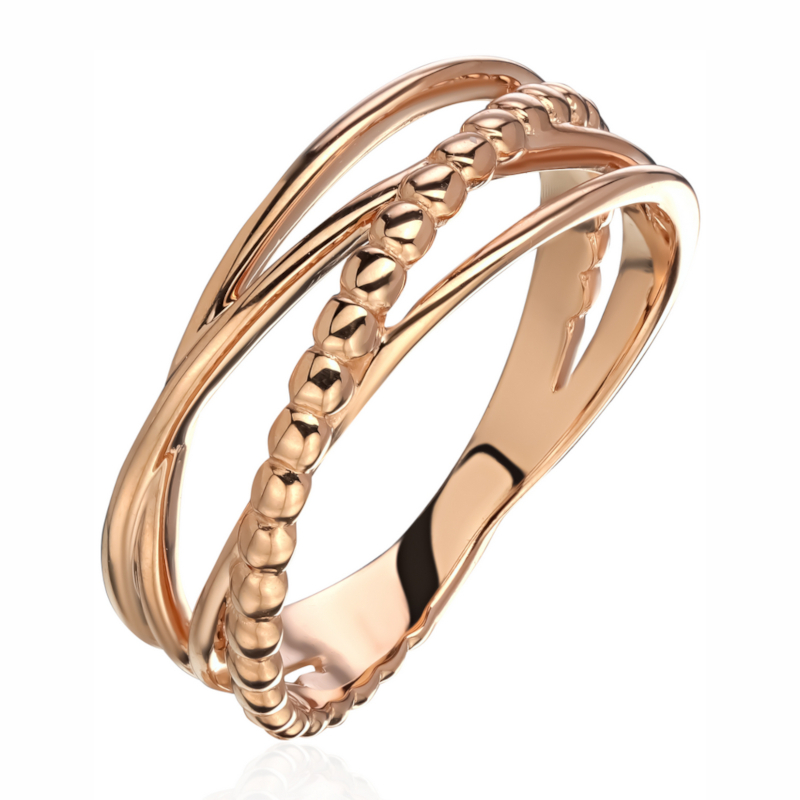 Кольцо из красного золота 585 пробы без вставок 01К0114825