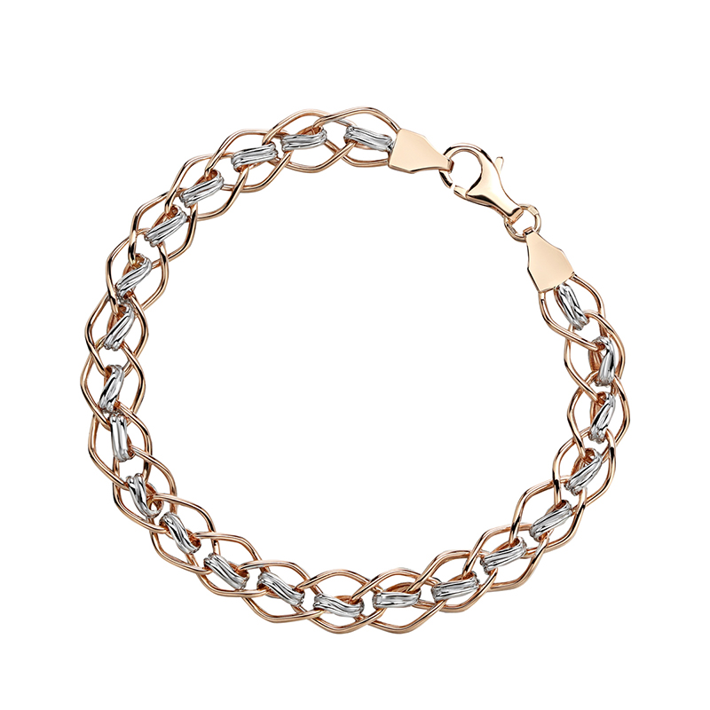 Браслет из красного золота 585 пробы без вставок 01Б012979Р