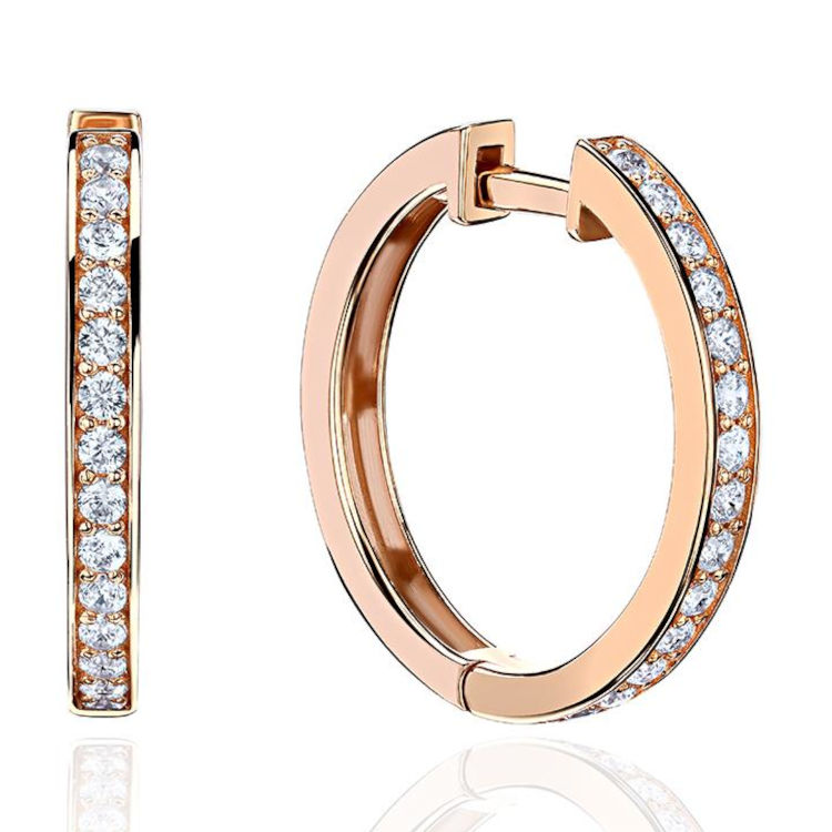 Серьги из красного золота 585 пробы с бриллиантами 01С6113918-17