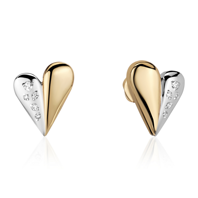 Серьги из желтого золота 585 пробы с бриллиантами 01С6317132Р-17