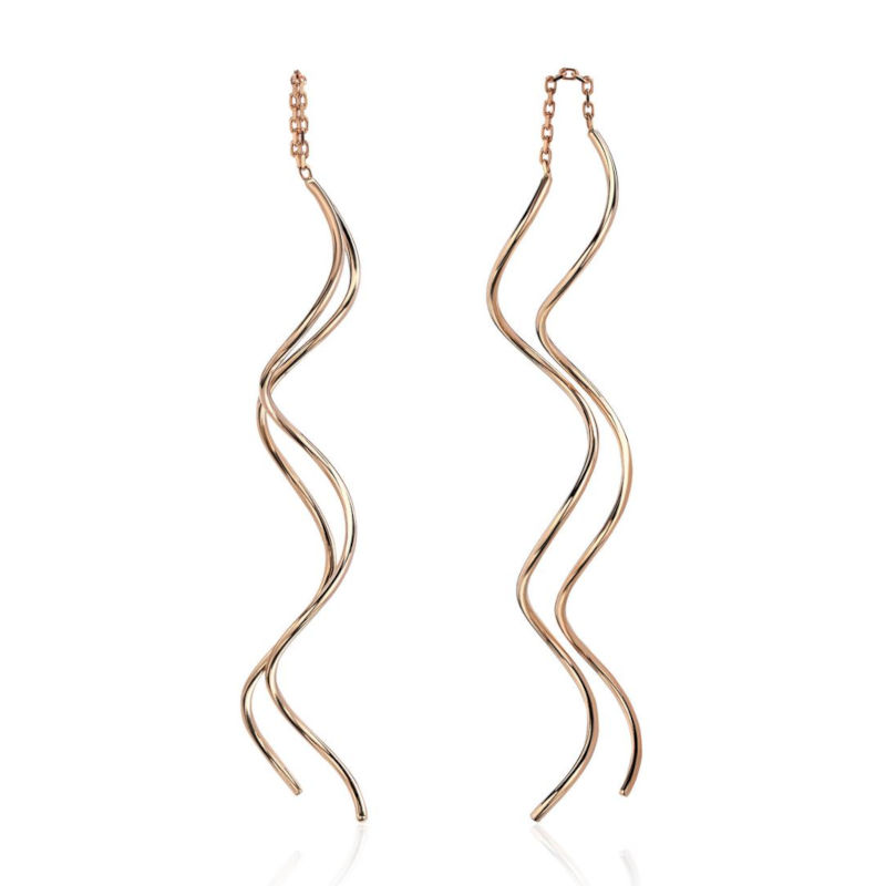 Серьги из красного золота 375 пробы без вставок 01С0114650S